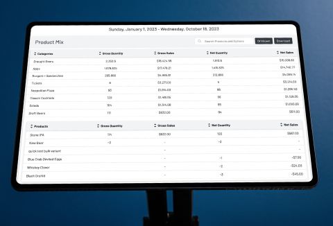 screenshot of GoTab POS